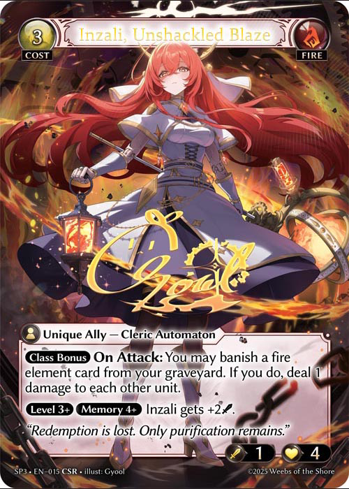 Inzali, Unshackled Blaze