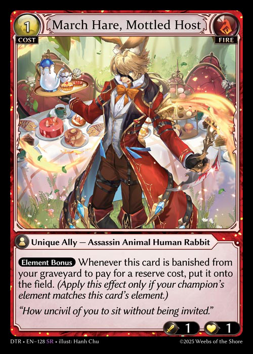 March Hare, Mottled Host